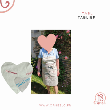 TABLIER COTON PERSONNALISE