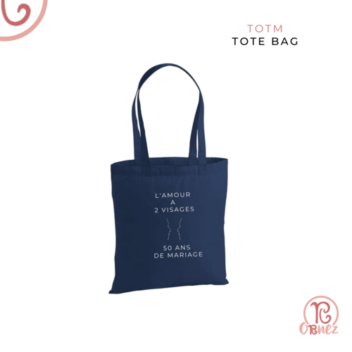 TOTE BAG PERSONNALISE ANNIVERSAIRE MARIAGE